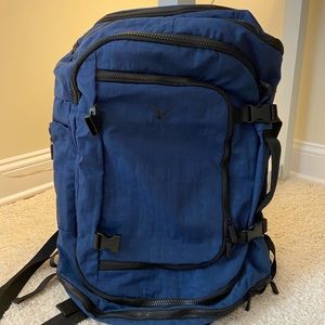 blue travel bag